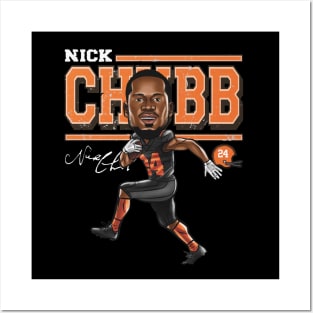 Nick Chubb Cleveland Cartoon Posters and Art